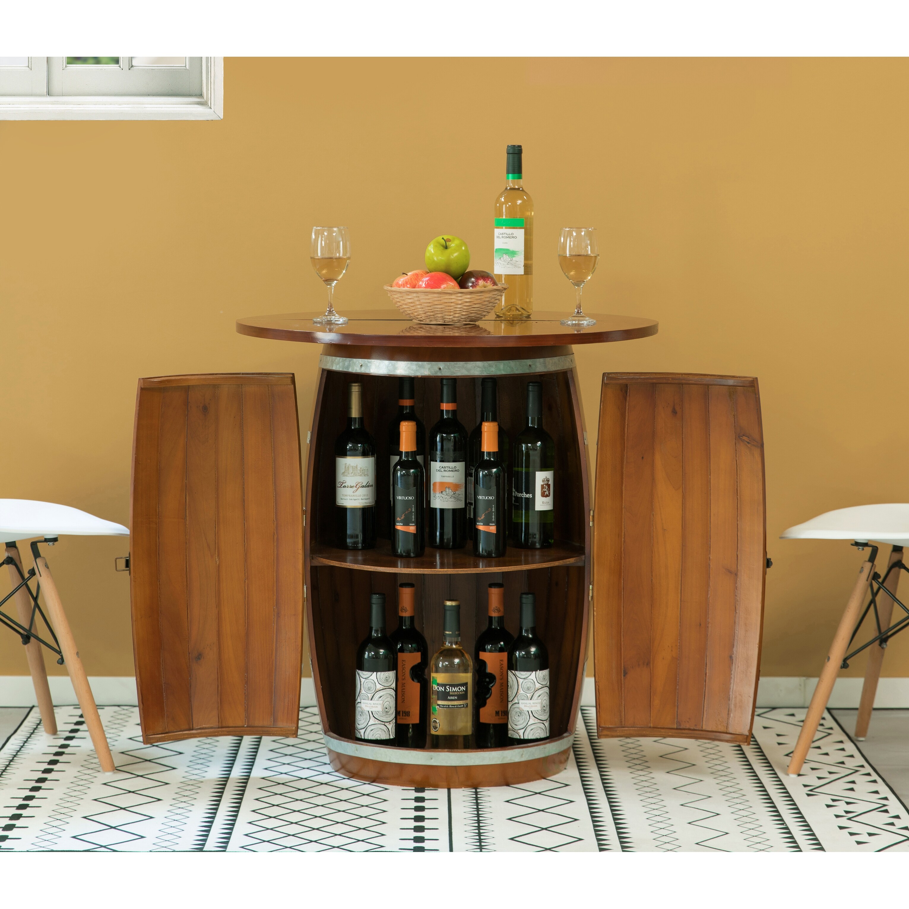 Wine Barrel Round Table Wine Storage Cabinet On Sale Bed Bath Beyond 32112317