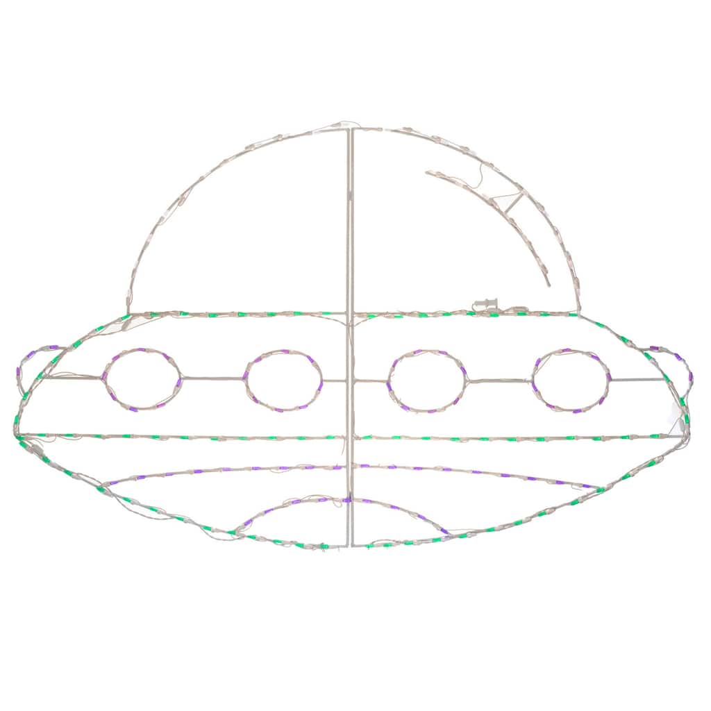 LED Lighted Alien Spaceship Outdoor Halloween Decoration - 65"