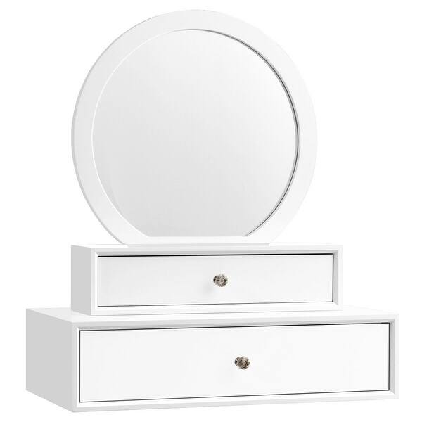 Makeup Dressing Wall Mounted Vanity Mirror With 2 Drawer 20 X 10 5 X 23 5 L X D X H Overstock 32262236