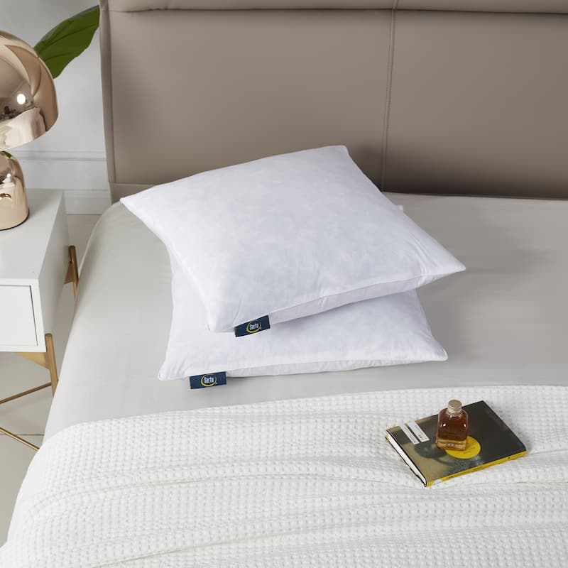 Serta Decorative Feather Pillow Insert (Set of 2) - White - Set of 2
