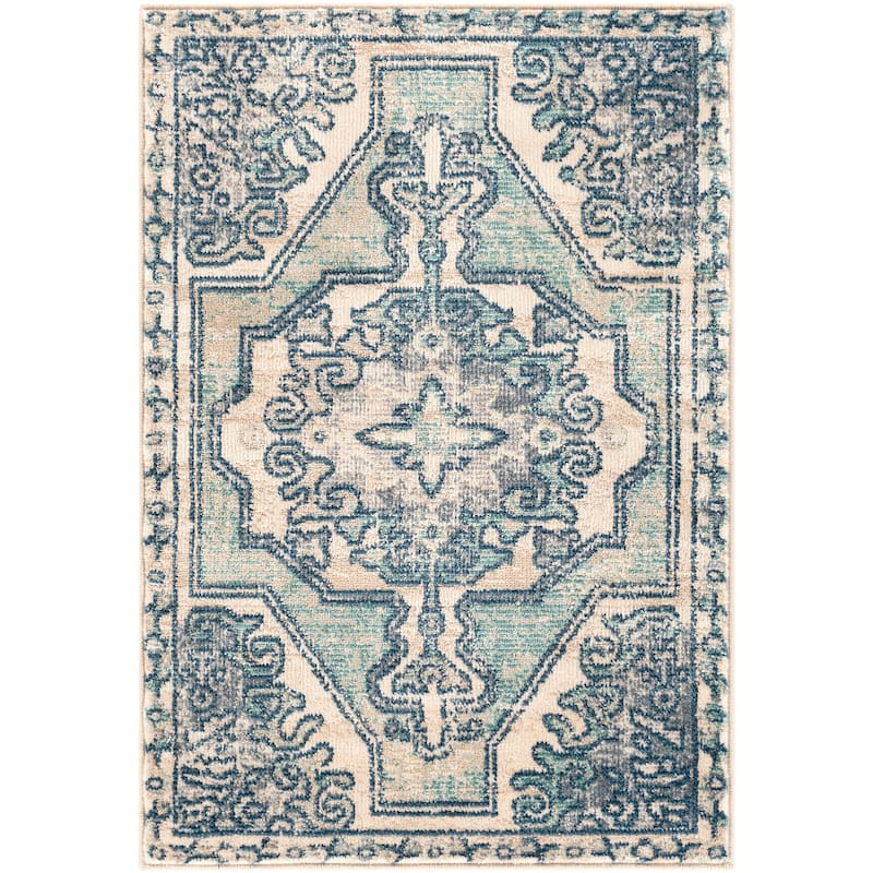 Livabliss Lleucu Distressed Persian Area Rug