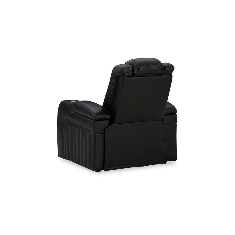 Aven Power Recliner Chair, Premium Features Midnight Blue Faux Leather