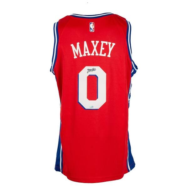 Tyrese Maxey Signed 76ers Red Nba Basketball Jersey Fanatics