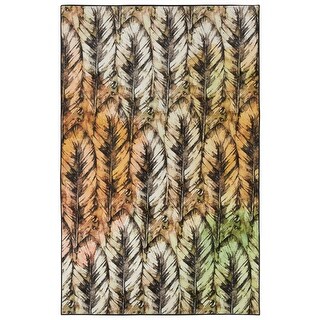 Mohawk Home Painted Feathers Boho Southwestern Area Rug - Bed Bath ...