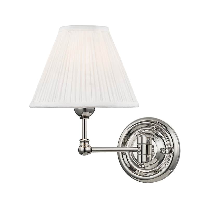 Hudson Valley Lighting Classic No.1 Single Light 11" Tall Wall Sconce - Polished Nickel