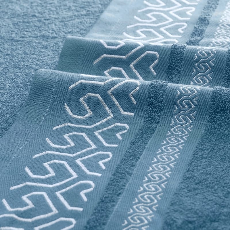Cotton Bath Towels Set of 2, Soft, Absorbent, Quick Dry, Durable Bathroom Towels for Gym, SPA, Yoga 28" x 56" - Blue