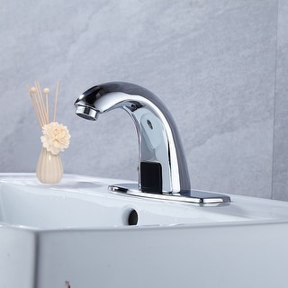 GOESMO Touchless Bathroom Faucet 3 Holes 2 Handles Temperature Water Flow Control Induction/Auto - View #5