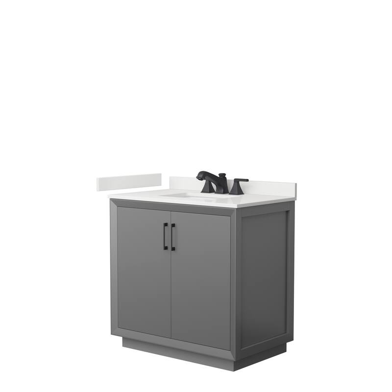 Strada 36-inch Single Vanity, Quartz Top