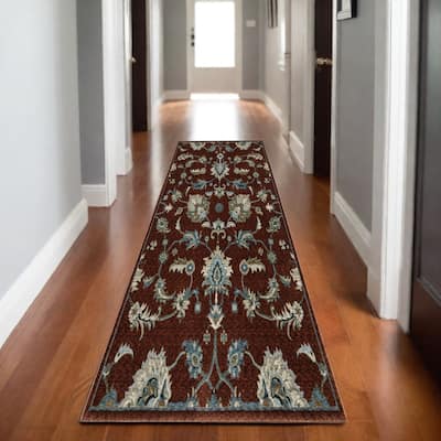 HomeRoots Oriental Traditional Runner Area Rug