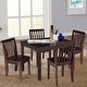 preview thumbnail 18 of 22, Juvenile Mission Table and Chair Set - 3 Piece Rich Mocha 5 Piece Set