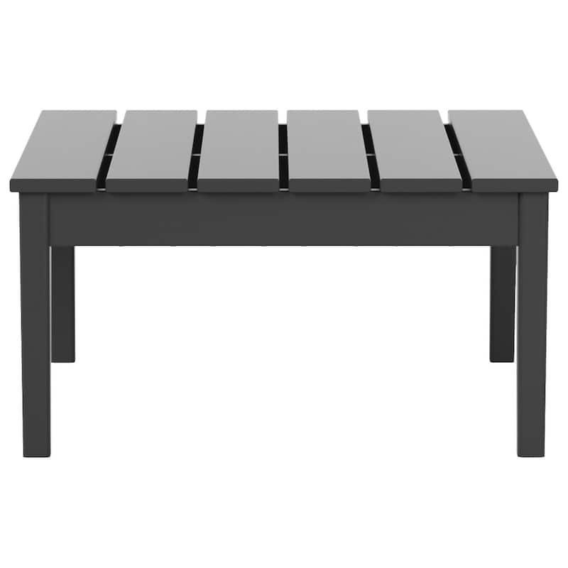 Polytrends Shoreside HDPE Eco-Friendly All Weather Square Modern 32" Conversation Table