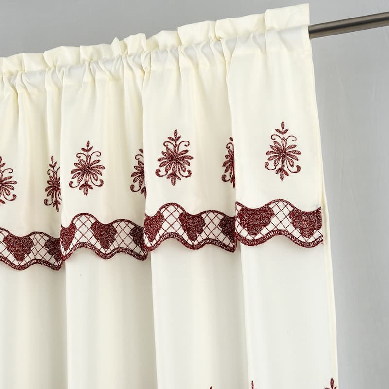 Donna Macrame Embrodiered Window Curtain 84" or 90"