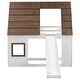 preview thumbnail 6 of 7, Wood Twin House Bunk Bed with Roof, Ladder, Slide and Guardrails