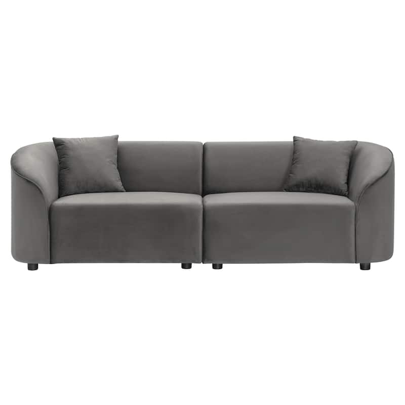 Christopher Knight Home - Allegra Sculptural Upholstered 87" Curved Sofa