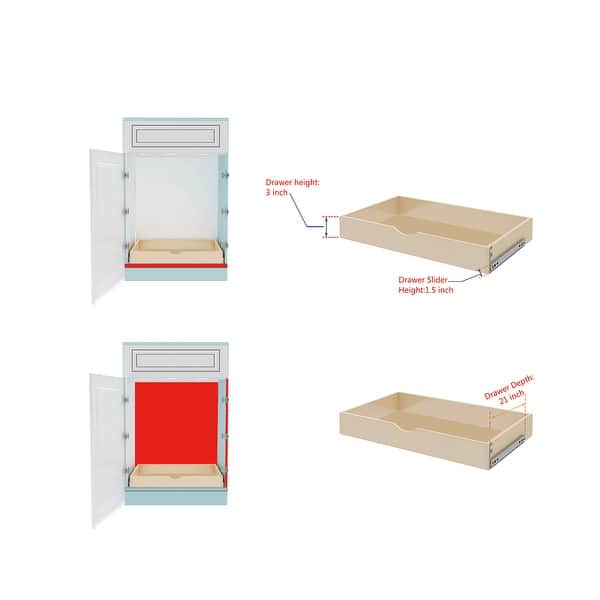 DIY Slide Out Shelf PullOut Wood Drawer Storage