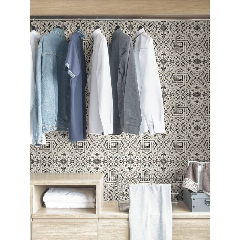 NuWallpaper Black Landondale Peel & Stick Wallpaper