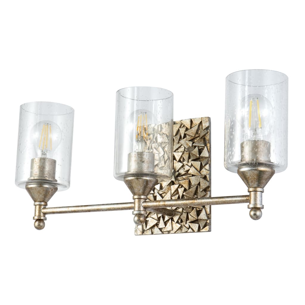 Updated Silver 3 Light Vanity Bath Bar Light