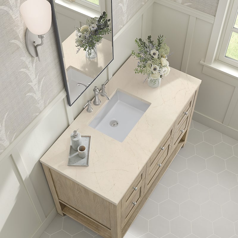 James Martin Vanities Breckenridge 48" Single Vanity, Whitewashed Oak