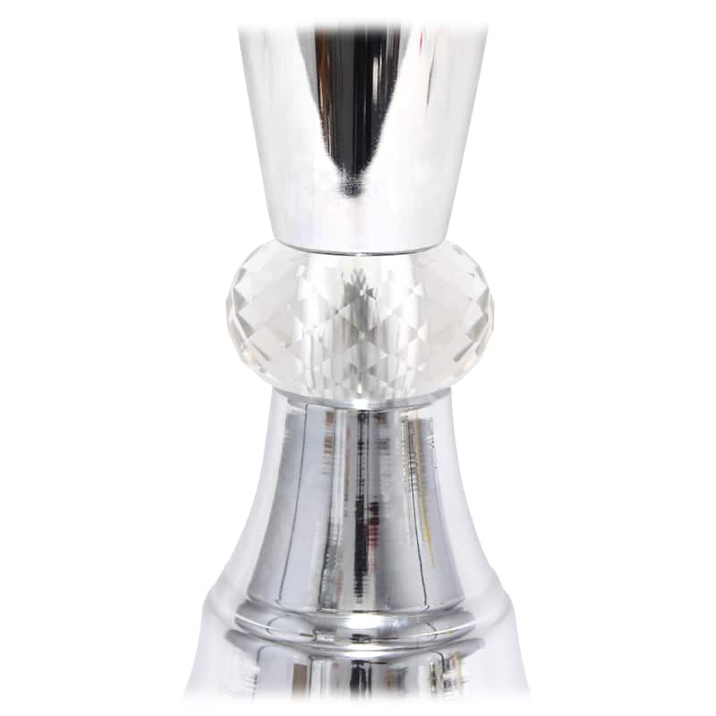 Lalia Home 31" Chrome Cascading Crystal Table Lamp - 31