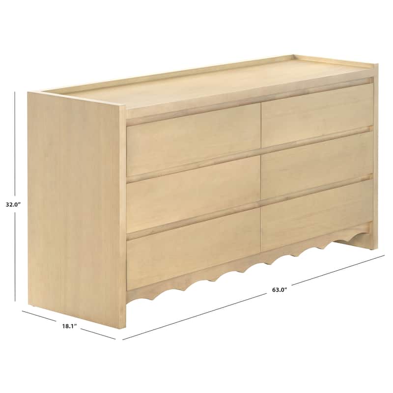 SAFAVIEH Couture Rhylee 6-Drawer Wood Dresser