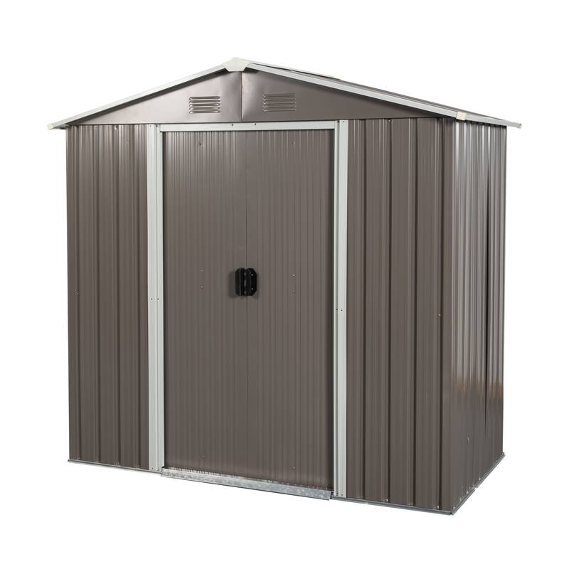 8ft x 4ft Outdoor Metal Storage Shed Garden Tool Shed - 88.98"L * 46.85"W * 74.80"H