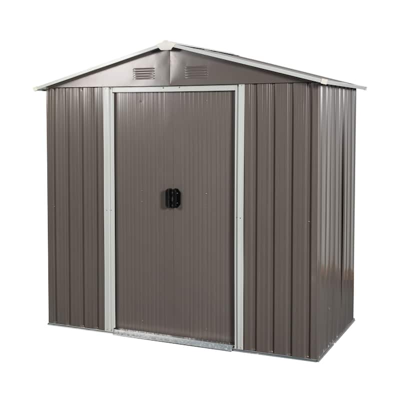Waterproof Garden Shed Tool Shed Pet Shed Rust-resistant Metal Storage Shed with Lockable Sliding Door