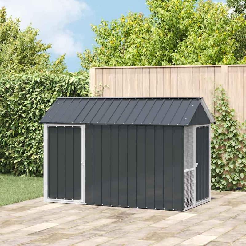 vidaXL Bird Cage Anthracite Galvanized steel - 215 x 112 x 141 cm