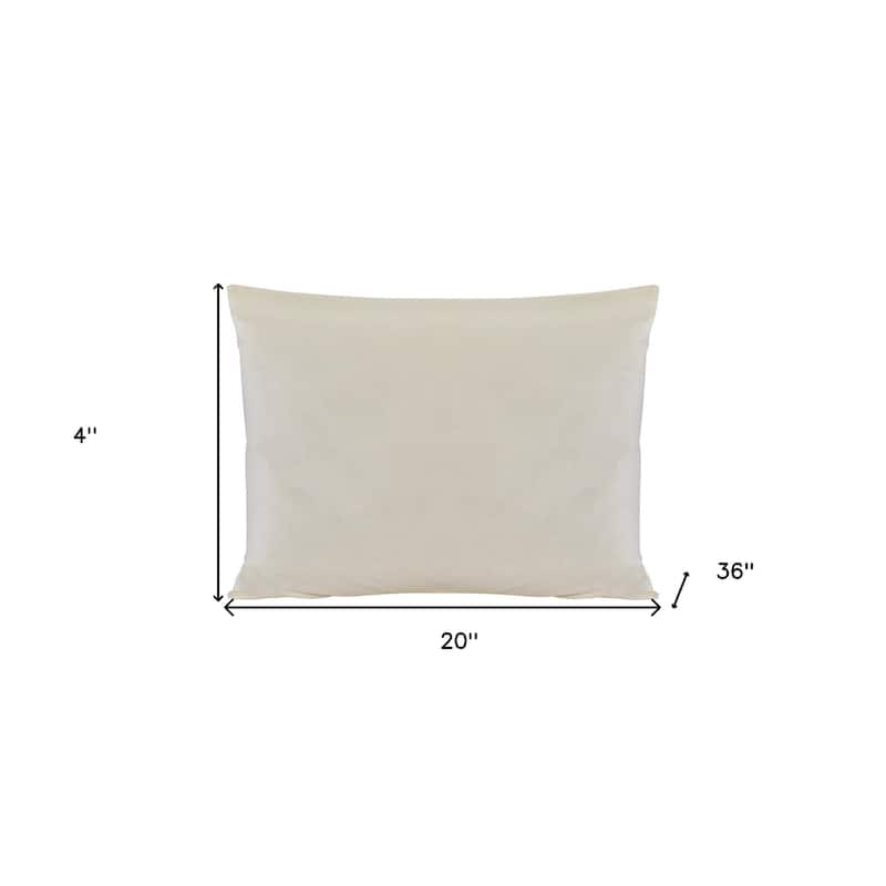 HomeRoots Cotton Wool Hypoallergenic King Size Bed Pillow - Ivory