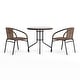 preview thumbnail 31 of 34, 3-piece Outdoor Table/Chair Set - 28.75"W x 28.75"D x 28"H