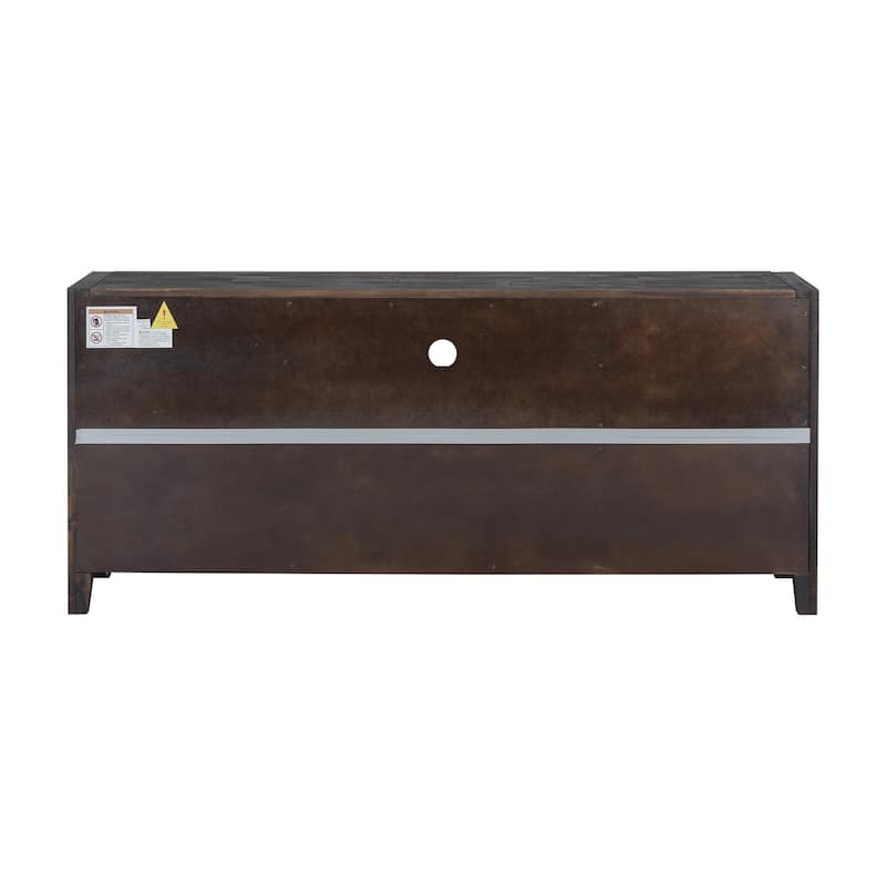 63.8" Retro Distressed TV Stand with 6 Drawers & 3 Shelves for TVs Up to 65"