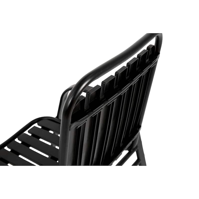 7 Pieces Patio Dining Set Outdoor Furniture Set, with 6 Plastic chair and Rectangular Steel Table for Patio and Backyard