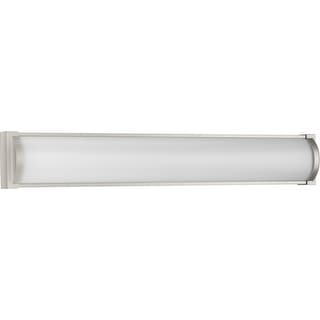 Barril Collection 32 in. Brushed Nickel Large Modern Integrated LED Linear Vanity Light - 32 in x 2.33 in x 4.76 in