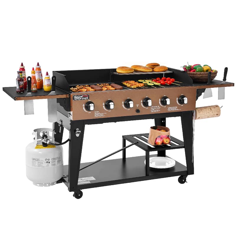 Royal Gourmet GD601Y 6-Burner Gas Grill and Griddle Combo