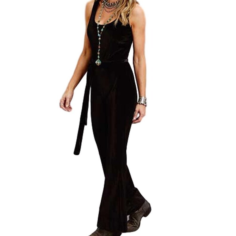 black tank jumpsuit