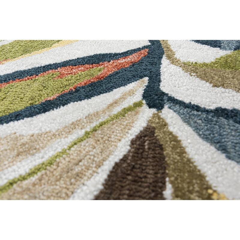Alora Decor Mirage Neutral Ivory, Beige, Black, Green, and Apricot Rug