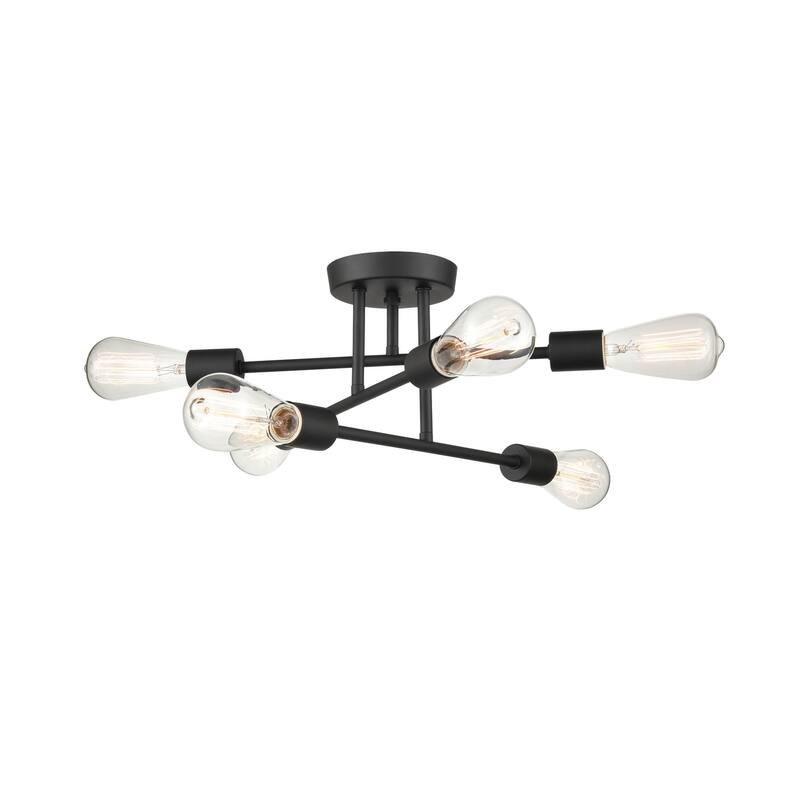 Millennium Lighting Decco 6 Light Pendant Fixture in Matte Black
