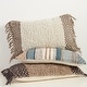 preview thumbnail 7 of 5, Rautha Geometric Blue/ Gold Indoor/ Outdoor Lumbar Pillow