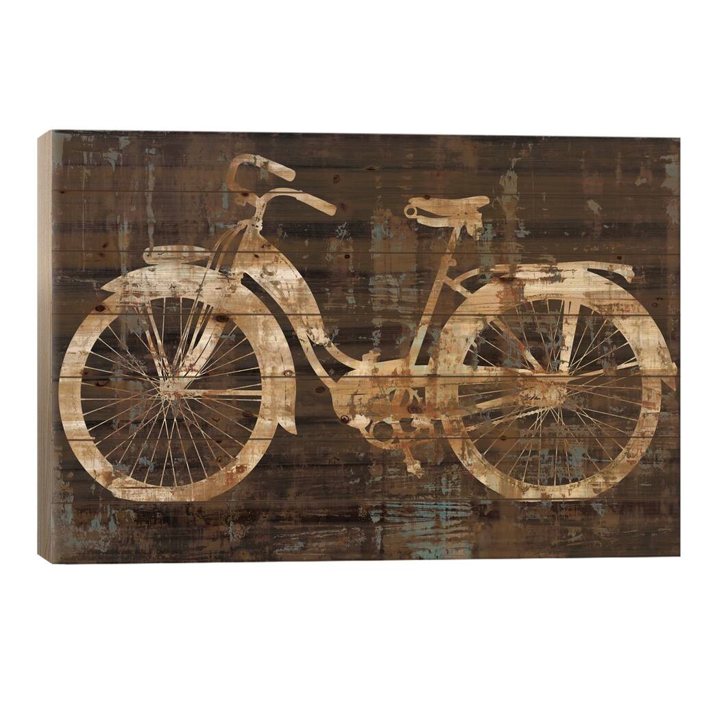 Vintage Ride Print On Wood by Amanda Wade - Multi-Color