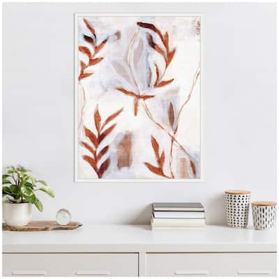 Kate and Laurel Sylvie Brown Foliage ll Framed Canvas by Nikita Jariwala