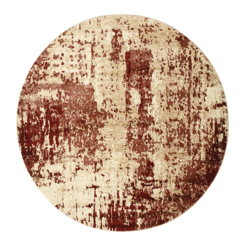 Noori Rug Lagoon Jaclyn Rug - 4'5" x 4'5" - Red/Beige