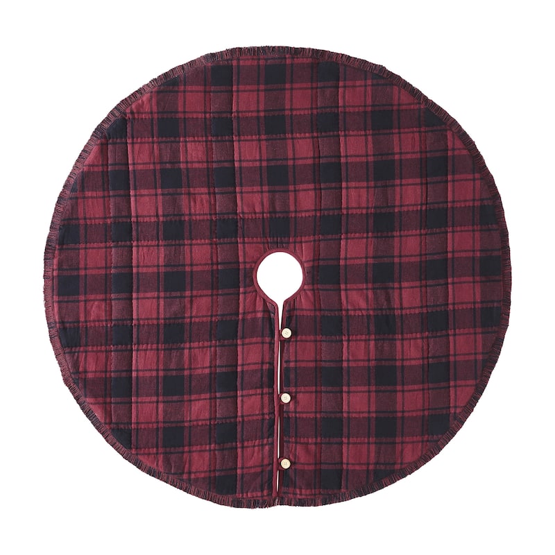 Cumberland Red Black Plaid Tree Skirt 24
