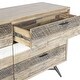 preview thumbnail 11 of 10, Bridges 4 Piece Bedroom Set in Two-Tone Acacia Wood