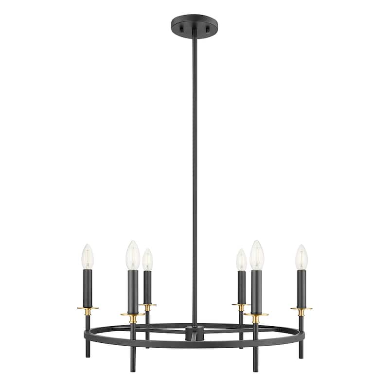 Bellevue SHCH61768 6 Light 25" Wide Taper Candle Style Chandelier