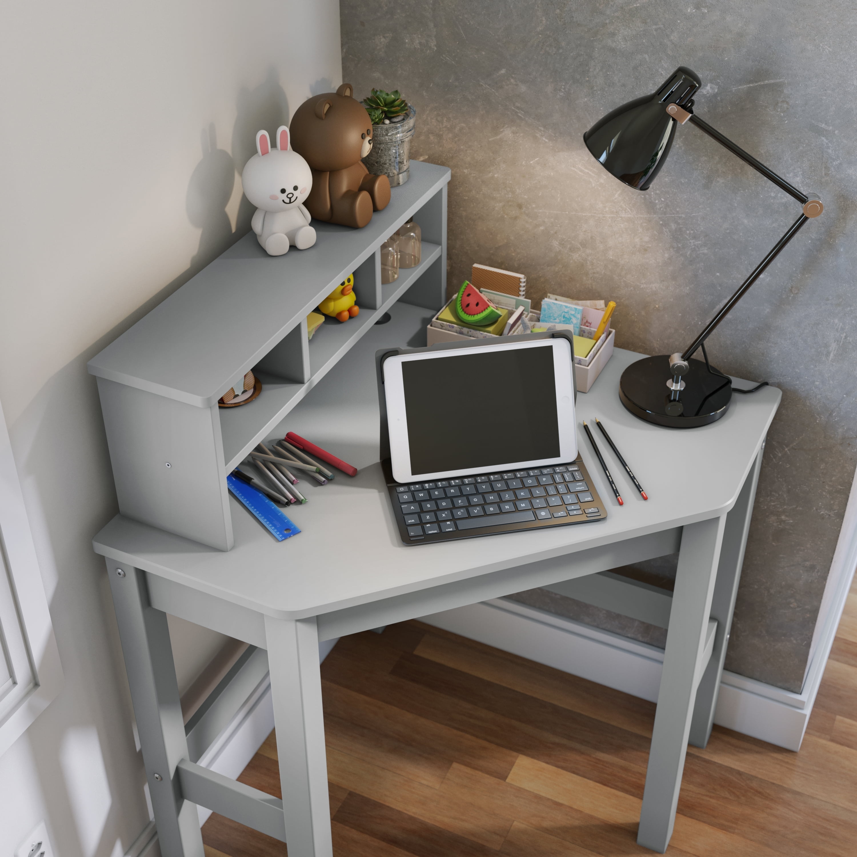 Kids Corner Desk and Chair Grey