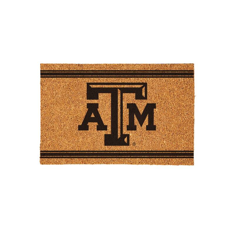 Texas A&M Monochrome Indoor/Outdoor Coir Door Mat
