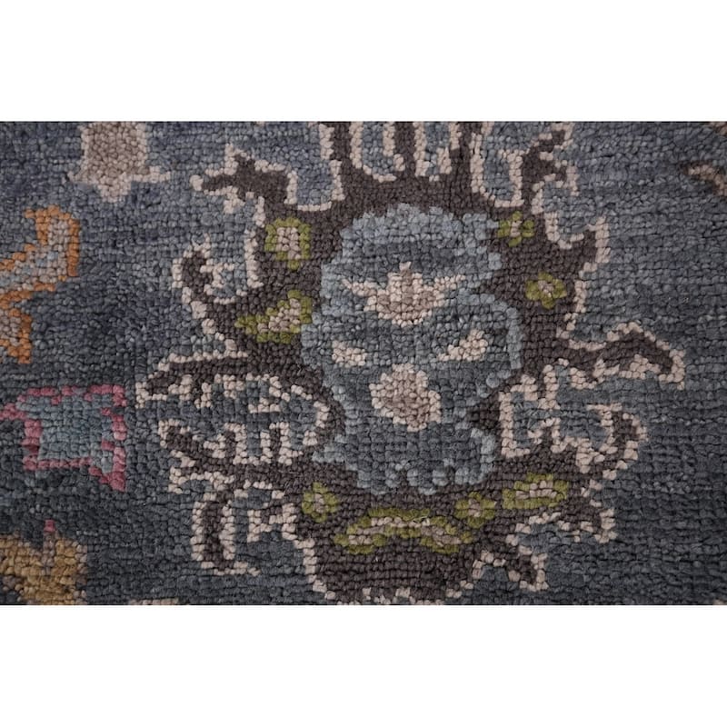 All-Over Floral Oushak Indian Area Rug Handmade Wool Carpet - 8'0"x 9'10"