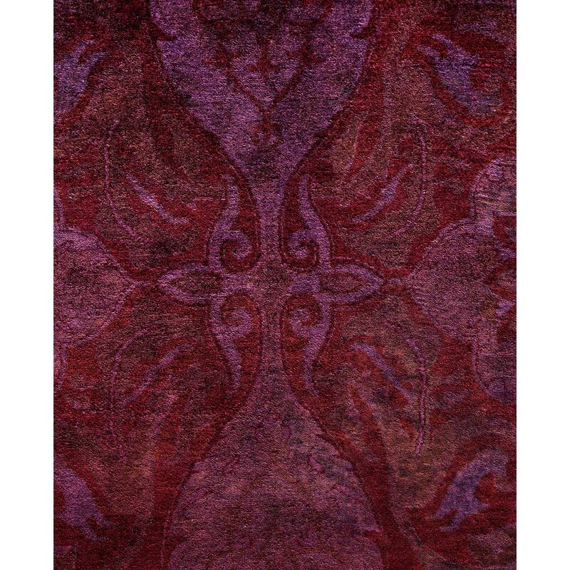 Overdyed One-of-a-Kind Hand-Knotted Area Rug - Purple - 12' 2" x 17' 10"