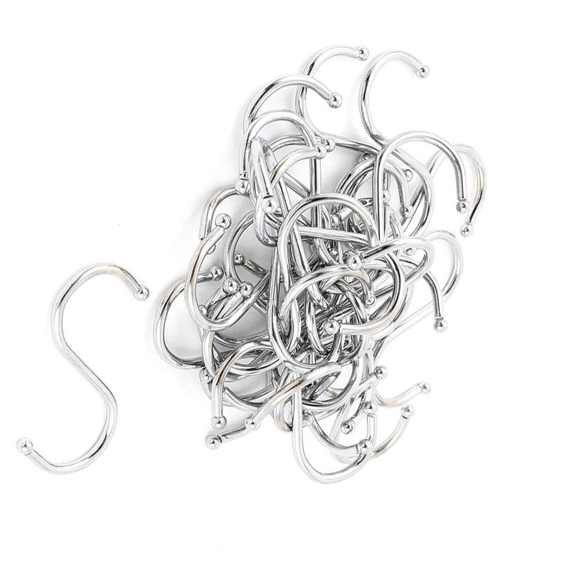 30pcs Utility Collection Hooks Stainless Steel S Shape Hooks Hangers - Silver Tone - 2.56"Height
