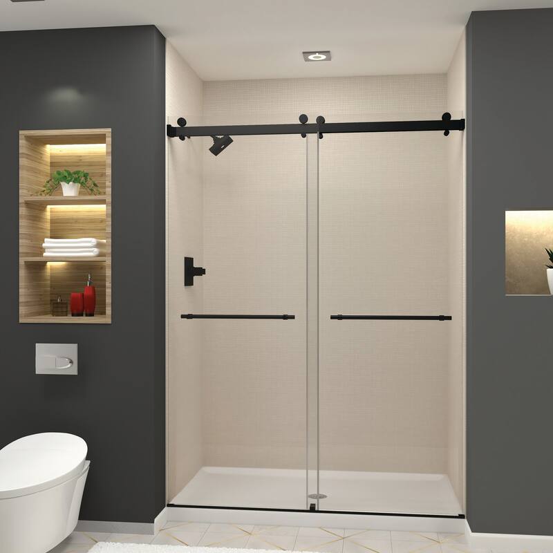 Transolid BYPT608010C-BP 80" High x 60" Wide Bypass Frameless Shower
