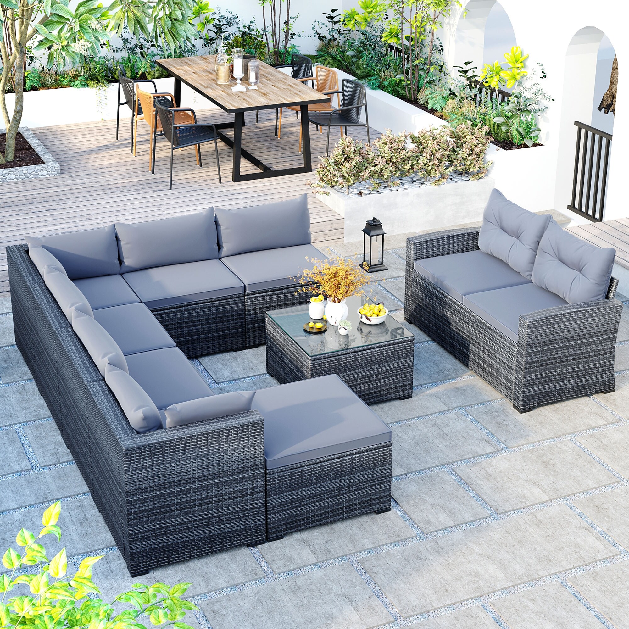 Assembled rattan sofa sale sets